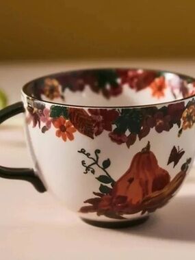 NWT Anthropologie Nathalie Lete Gourd Pumpkin Mug